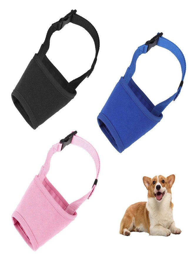 Gaahkai 3PCS Small Dog Muzzles to Prevent Biting, Soft Anti Bark Muzzle for Dogs Barking - Image 1